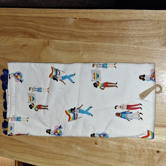 New Pride Human kitchen towel with blue tassel accents - Picture 4 of 4